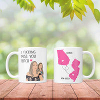 Custom Best Friends Map Mug