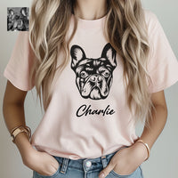 Custom Dog Sketch Female Shirt