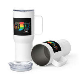 Travel mug with a handle