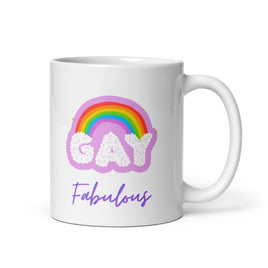 White glossy mug