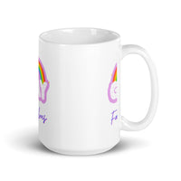 White glossy mug