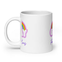 White glossy mug